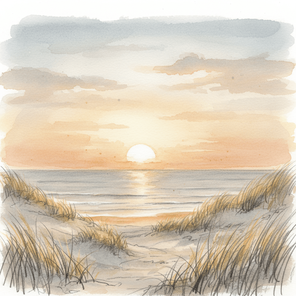 Sonnenuntergang bei "Stolen" Sønderborg
